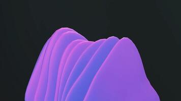 3D loop animation motion Wonderful blue Abstract swirl soft dynamic wave with black background video