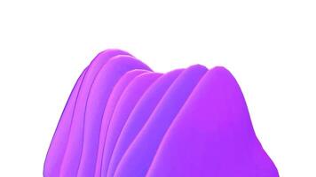 3D loop animation motion Wonderful blue Abstract swirl soft dynamic wave with white background video