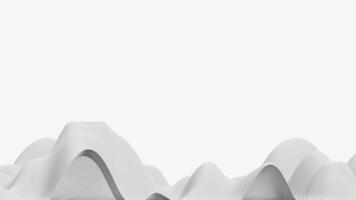 loop 3D animation abstract wave liquid gray color on white background video