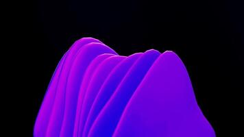 3D loop animation motion Wonderful blue Abstract swirl soft dynamic wave with black background video