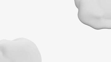 loop 3D animation abstract wave liquid ball gray color on white background video