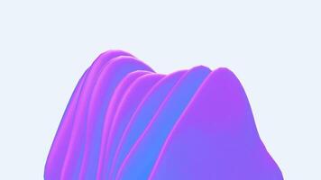 3D loop animation motion Wonderful Abstract swirl soft dynamic wave with light blue background video