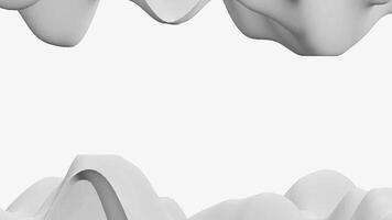 loop 3D animation abstract wave liquid gray color on white background video
