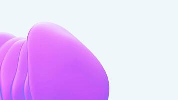 3D loop animation motion Wonderful purple Abstract swirl soft dynamic wave with light blue background video