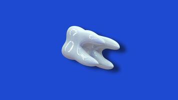 3D Teeth Model Seamless Loop Rotating, Luma Matte Black and White Selection of Teeth, 3D Rendering video