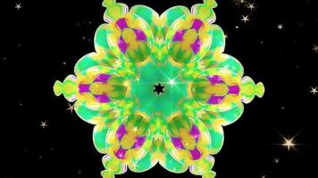 Fractal sequence patterns 3D. Beautiful bright ornament. video