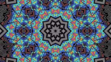 Fractal sequence patterns 3D. Beautiful bright ornament. video