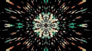 Fractal sequence patterns 3D. Beautiful bright ornament. video