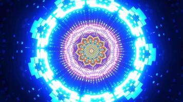 Fractal sequence patterns 3D. Beautiful bright ornament. video