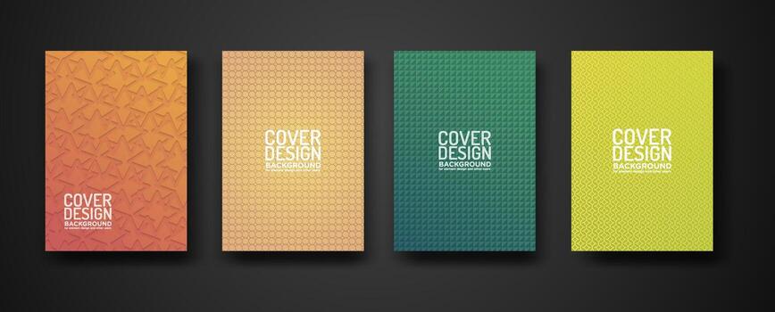 conjunto cubrir diseño con moderno geométrico líneas texturizado modelo y vistoso dinámica gradación vector