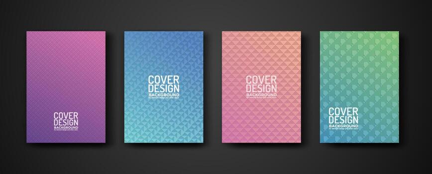 conjunto cubrir diseño con moderno geométrico líneas texturizado modelo y vistoso dinámica gradación vector