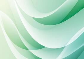 Green line minimal curve wave pattern background vector
