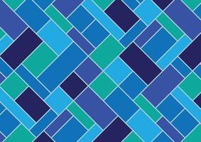 Geometry square blue pattern green line pastel background vector