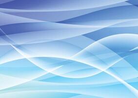 Soft blue wave decorative line pattern background vector