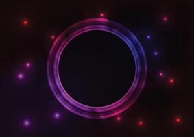 Len digital technology neon geometric circle abstract background vector