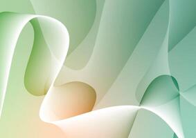 Abstract art modern green wave decorative presentation background vector