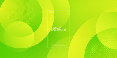 Abstract 3d background with bright green gradient color background. Simple circle pattern element. Cool design. Eps10 vector