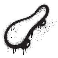 Skateboard graffiti sprayed with spray paint isolated on white background. EPS 10. vector