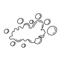 Bath Foam Soap with Bubbles, Shampoo and Soap Foam Lather Icon Doodle Illustration vector
