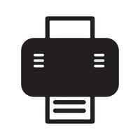 Printer Icon with Editable Stroke and Pixel Perfect vector