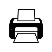 Printer Icon with Editable Stroke and Pixel Perfect vector