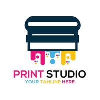 Printer Icon with Editable Stroke and Pixel Perfect vector