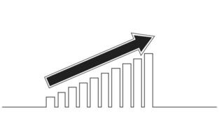 Graphs and charts Illustration, Business man drawing graph, Business Growth Icon vector