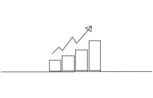 Graphs and charts Illustration, Business man drawing graph, Business Growth Icon vector