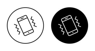 Phone vibration icon. Vibrate mode cellphone button vector