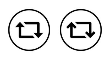 Repeat icon on circle line. Repost button vector