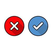 yes and no buttons vector