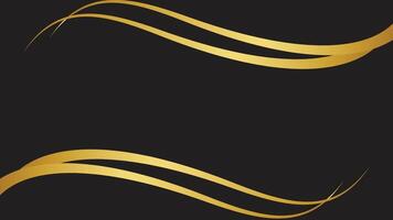 Aesthetic abstract background design in luxury style with a combination of gold and black colors vector