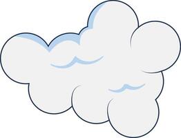 Clouds Element Isolated on White Background. Simple Cute Cartoon Design, Flat Style Illustration. vector