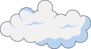 Clouds Element Isolated on White Background. Simple Cute Cartoon Design, Flat Style Illustration. vector