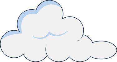 Clouds Element Isolated on White Background. Simple Cute Cartoon Design, Flat Style Illustration. vector