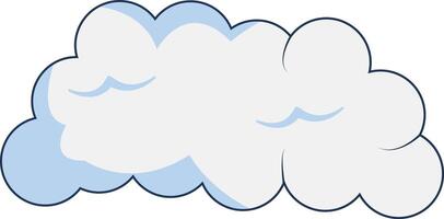 Clouds Element Isolated on White Background. Simple Cute Cartoon Design, Flat Style Illustration. vector