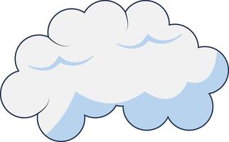 Clouds Element Isolated on White Background. Simple Cute Cartoon Design, Flat Style Illustration. vector