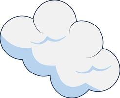 Clouds Element Isolated on White Background. Simple Cute Cartoon Design, Flat Style Illustration. vector