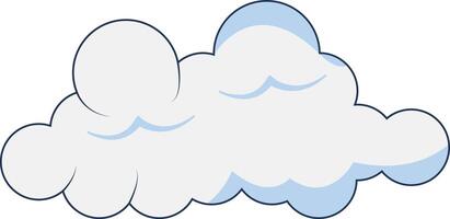 Clouds Element Isolated on White Background. Simple Cute Cartoon Design, Flat Style Illustration. vector