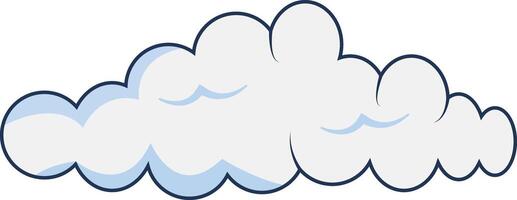 Clouds Element Isolated on White Background. Simple Cute Cartoon Design, Flat Style Illustration. vector