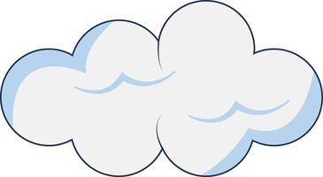 Clouds Element Isolated on White Background. Simple Cute Cartoon Design, Flat Style Illustration. vector