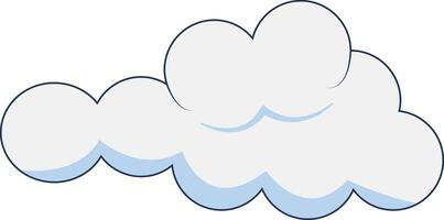 Clouds Element Isolated on White Background. Simple Cute Cartoon Design, Flat Style Illustration. vector