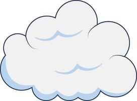 Clouds Element Isolated on White Background. Simple Cute Cartoon Design, Flat Style Illustration. vector