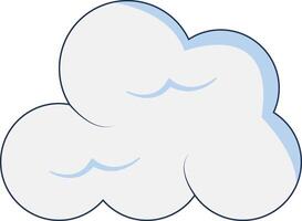 Clouds Element Isolated on White Background. Simple Cute Cartoon Design, Flat Style Illustration. vector