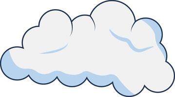 Clouds Element Isolated on White Background. Simple Cute Cartoon Design, Flat Style Illustration. vector