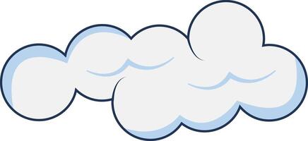 Clouds Element Isolated on White Background. Simple Cute Cartoon Design, Flat Style Illustration. vector