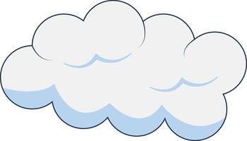 Clouds Element Isolated on White Background. Simple Cute Cartoon Design, Flat Style Illustration. vector