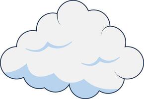 Clouds Element Isolated on White Background. Simple Cute Cartoon Design, Flat Style Illustration. vector