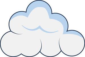 Clouds Element Isolated on White Background. Simple Cute Cartoon Design, Flat Style Illustration. vector