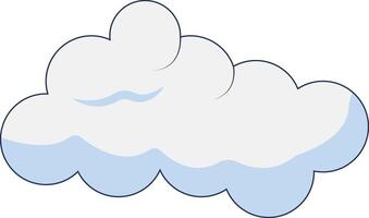 Clouds Element Isolated on White Background. Simple Cute Cartoon Design, Flat Style Illustration. vector